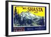 Mt. Shasta Pear Label-null-Framed Art Print