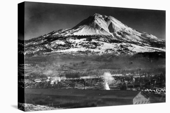 Mt. Shasta View from City - Weed, CA-Lantern Press-Stretched Canvas