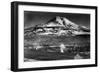 Mt. Shasta View from City - Weed, CA-Lantern Press-Framed Art Print