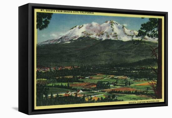 Mt. Shasta View from Shasta City - Shasta, CA-Lantern Press-Framed Stretched Canvas