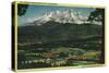 Mt. Shasta View from Shasta City - Shasta, CA-Lantern Press-Stretched Canvas