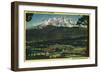 Mt. Shasta View from Shasta City - Shasta, CA-Lantern Press-Framed Art Print