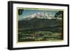 Mt. Shasta View from Shasta City - Shasta, CA-Lantern Press-Framed Art Print