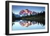 Mt Shuksan from Picture Lake, Mount Baker-Snoqualmie National Forest, Washington, USA-Michel Hersen-Framed Photographic Print