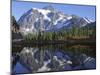 Mt. Shuksan in the Fall with Red Blueberry Bushes, North Cascades National Park, Washington, USA-Charles Sleicher-Mounted Photographic Print