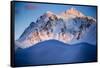 Mt Shuksan Is Illuminated By A Clearing Winter Storm At Sunset In North Cascades NP, Washington-Jay Goodrich-Framed Stretched Canvas