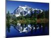 Mt. Shuksan Reflected in Highwood Lake, WA-David Carriere-Mounted Photographic Print