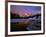 Mt. Shuksan Reflecting into a Partial Ice Covered Picture Lake at Sunset-null-Framed Photographic Print