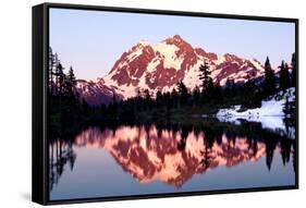 Mt. Shuksan Sunset-Douglas Taylor-Framed Stretched Canvas