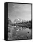 Mt Shuksan with Picture Lake, Mt Baker National Recreation Area, Washington, USA-Stuart Westmorland-Framed Stretched Canvas