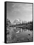 Mt Shuksan with Picture Lake, Mt Baker National Recreation Area, Washington, USA-Stuart Westmorland-Framed Stretched Canvas