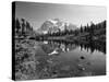 Mt Shuksan with Picture Lake, Mt Baker National Recreation Area, Washington, USA-Stuart Westmorland-Stretched Canvas