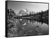 Mt Shuksan with Picture Lake, Mt Baker National Recreation Area, Washington, USA-Stuart Westmorland-Framed Stretched Canvas