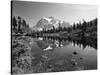 Mt Shuksan with Picture Lake, Mt Baker National Recreation Area, Washington, USA-Stuart Westmorland-Stretched Canvas