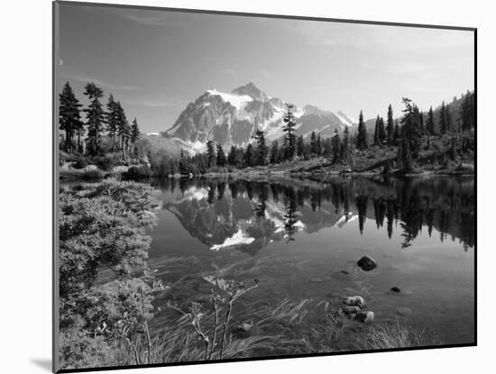 Mt Shuksan with Picture Lake, Mt Baker National Recreation Area, Washington, USA-Stuart Westmorland-Mounted Photographic Print