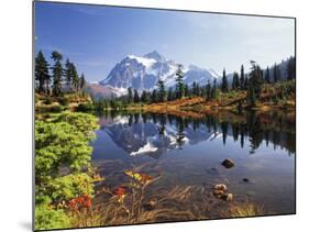 Mt Shuksan with Picture Lake, Mt Baker National Recreation Area, Washington, USA-Stuart Westmorland-Mounted Photographic Print