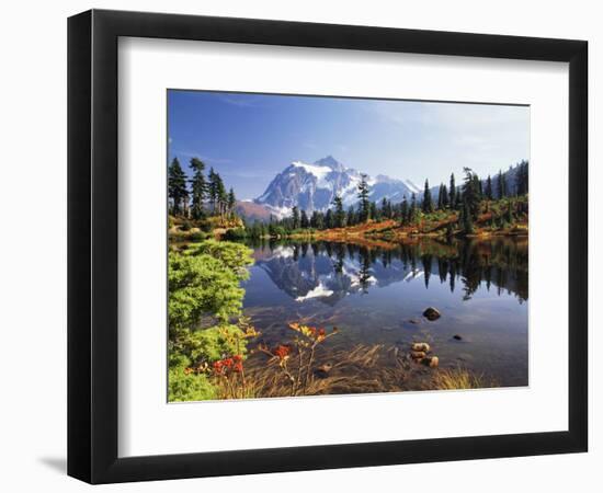 Mt Shuksan with Picture Lake, Mt Baker National Recreation Area, Washington, USA-Stuart Westmorland-Framed Photographic Print