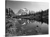 Mt Shuksan with Picture Lake, Mt Baker National Recreation Area, Washington, USA-Stuart Westmorland-Stretched Canvas