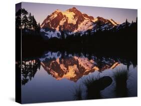 Mt. Shuskan in North Cascades National Park from Picture Lake, Washington-Charles Gurche-Stretched Canvas