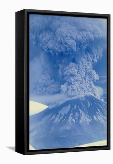 Mt. St. Helens Erupting-null-Framed Stretched Canvas