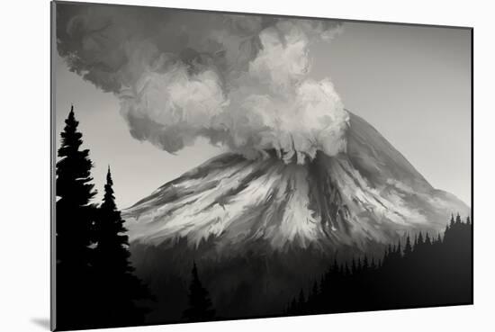 Mt. St. Helens Eruption-anatomyofrockthe-Mounted Art Print