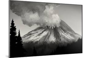 Mt. St. Helens Eruption-anatomyofrockthe-Mounted Art Print