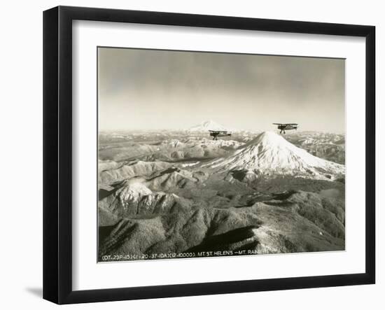 Mt. St. Helens - Mt. Rainier, 1937-null-Framed Giclee Print