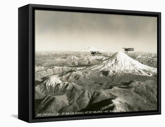 Mt. St. Helens - Mt. Rainier, 1937-null-Framed Stretched Canvas