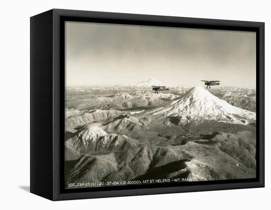 Mt. St. Helens - Mt. Rainier, 1937-null-Framed Stretched Canvas