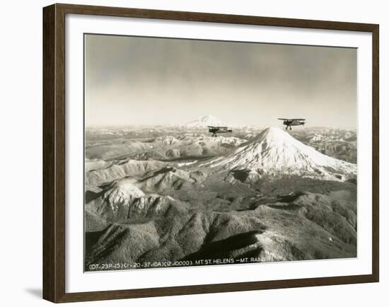 Mt. St. Helens - Mt. Rainier, 1937-null-Framed Giclee Print