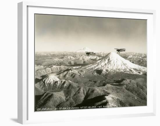 Mt. St. Helens - Mt. Rainier, 1937-null-Framed Giclee Print