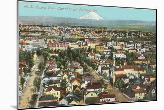 Mt. St. Helens over Portland, Oregon-null-Mounted Art Print