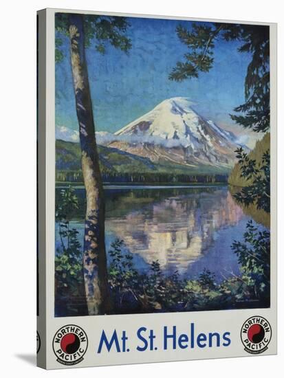 Mt. St. Helens Poster-Gustav Krollmann-Stretched Canvas