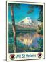 Mt. St. Helens - Spirit Lake, Washington - Vintage Northern Pacific Railway Travel Poster, 1920s-Gustav Wilhelm Krollmann-Mounted Art Print