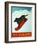 Mt Sunapee Snowboard Black-Stephen Huneck-Framed Giclee Print