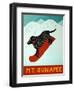 Mt Sunapee Snowboard Black-Stephen Huneck-Framed Giclee Print