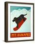 Mt Sunapee Snowboard Black-Stephen Huneck-Framed Giclee Print