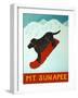 Mt Sunapee Snowboard Black-Stephen Huneck-Framed Giclee Print