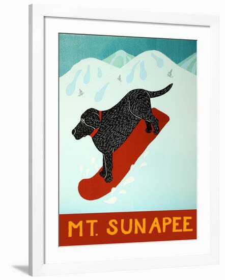 Mt Sunapee Snowboard Black-Stephen Huneck-Framed Giclee Print