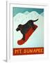 Mt Sunapee Snowboard Black-Stephen Huneck-Framed Giclee Print