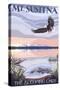 Mt. Susitna, Alaska - The Sleeping Lady-Lantern Press-Stretched Canvas