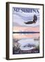 Mt. Susitna, Alaska - The Sleeping Lady-Lantern Press-Framed Art Print