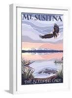 Mt. Susitna, Alaska - The Sleeping Lady-Lantern Press-Framed Art Print