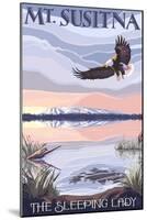 Mt. Susitna, Alaska - The Sleeping Lady-Lantern Press-Mounted Art Print