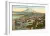 Mt. Tacoma and Downtown Tacoma, Washington-null-Framed Art Print