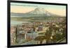 Mt. Tacoma and Downtown Tacoma, Washington-null-Framed Art Print