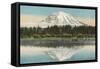 Mt. Tacoma, Lake Spanaway, Washington-null-Framed Stretched Canvas