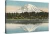 Mt. Tacoma, Lake Spanaway, Washington-null-Stretched Canvas