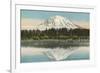 Mt. Tacoma, Lake Spanaway, Washington-null-Framed Premium Giclee Print