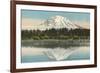 Mt. Tacoma, Lake Spanaway, Washington-null-Framed Premium Giclee Print